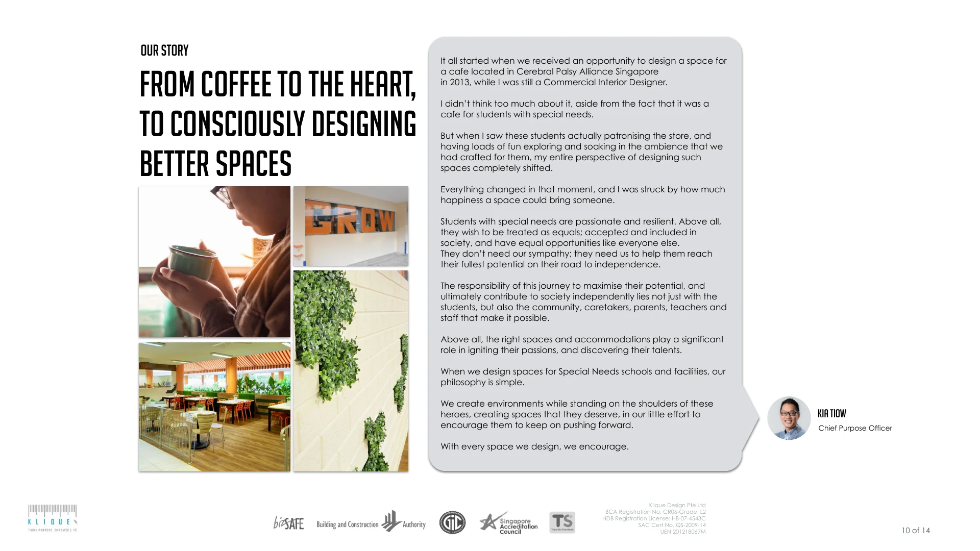 The founder's story and commitment to special-needs spaces
