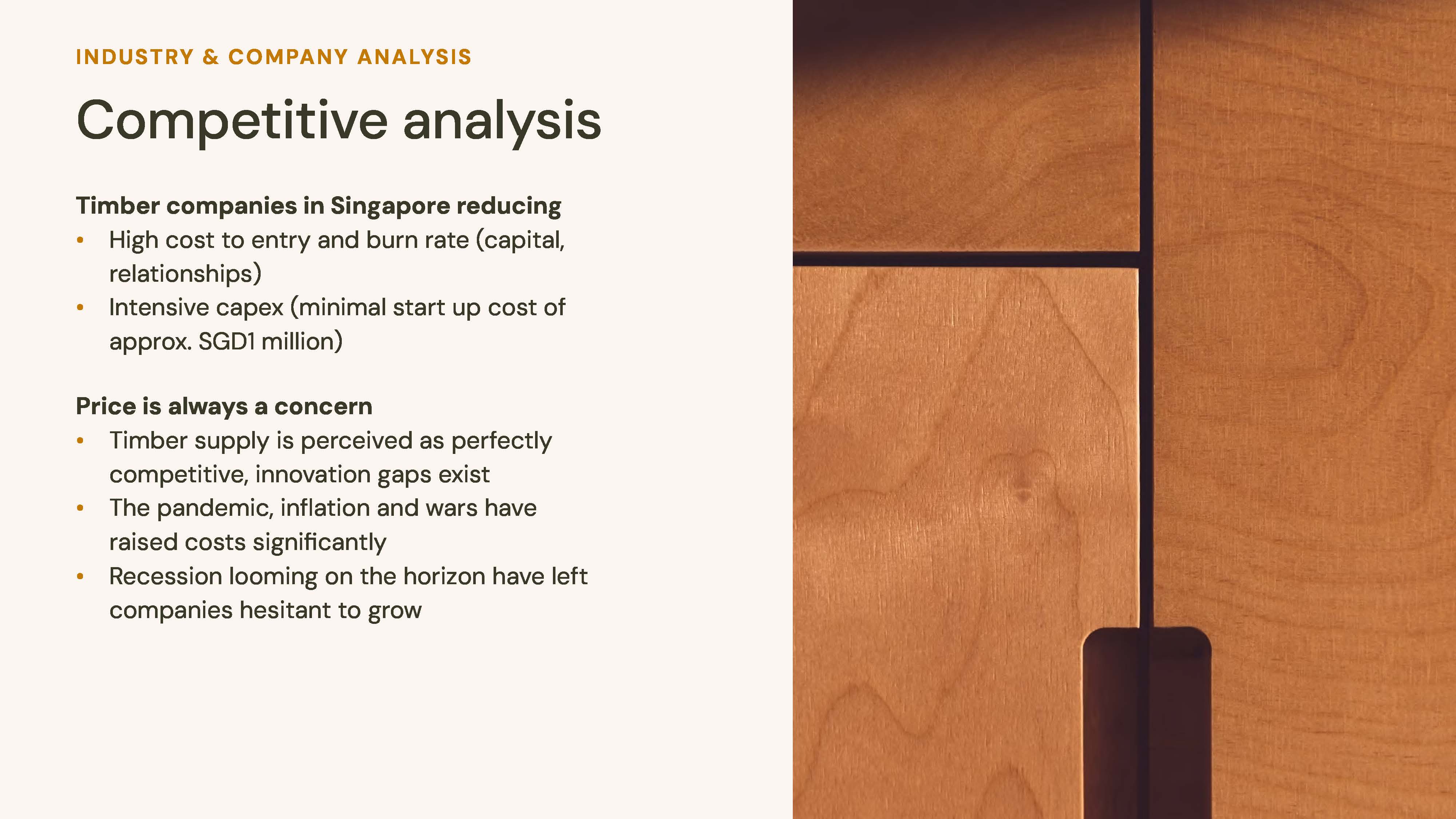 Competitive analysis of Singapore timber companies